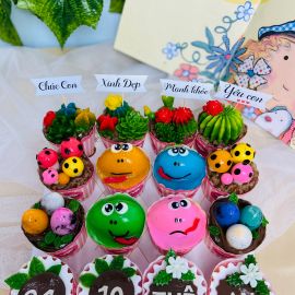 SET RAU CÂU CUPCAKE RẮN CON - GELLI - GCC13