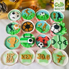 SET RAU CÂU CUPCAKE ĐÁ BÓNG  - GELLI - GCC17