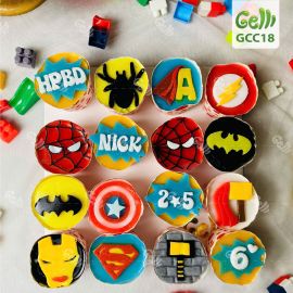 SET RAU CÂU CUPCAKE SUPERHERO - GELLI - GCC18