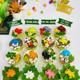 SET RAU CÂU CUPCAKE THẾ GIỚI KHỦNG LONG - GELLI - GCC19