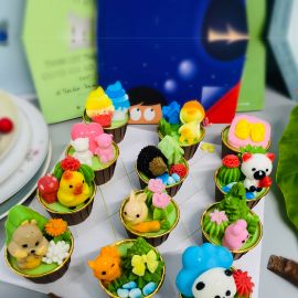 SET RAU CÂU CUPCAKE CON VẬT - GELLI - GCC24