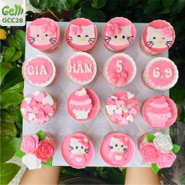 SET RAU CÂU CUPCAKE MÈO KITTY - GELLI - GCC28