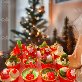 SET RAU CÂU CUPCAKE ĐÊM NOEL - GELLI - GCC30