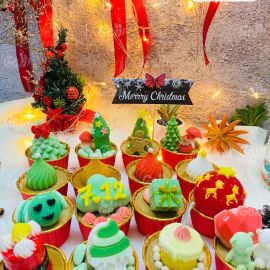 SET RAU CÂU CUPCAKE ĐÊM NOEL - GELLI - GCC31