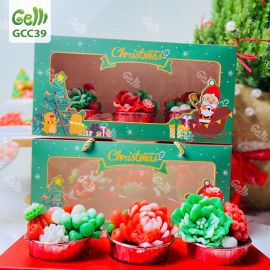 Set rau câu cupcake quà tặng Noel xinh xắn – Gelli – GCC39