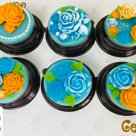 BÁNH RAU CÂU MINI HOA HỒNG - GELLI - GSET4D02