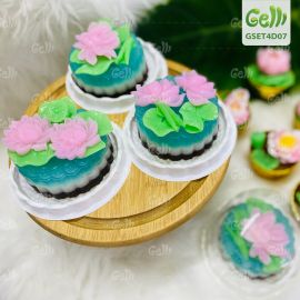 SET 4 BÁNH SEN BÌNH AN CÚNG RẰM  - GELLI - GSET4D07