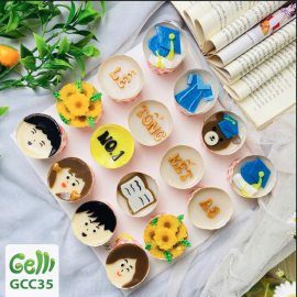 SET RAU CÂU CUPCAKE LỄ TỔNG KẾT LỚP  - GELLI - GCC35