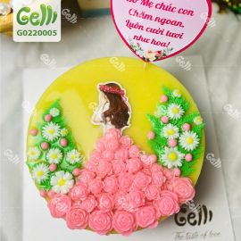 Bánh sinh nhật rau câu 4D cô gái tóc mây - Gelli - G0220005
