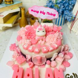 Bánh sinh nhật rau câu 4D Thôi Nôi - Đầy tháng cho bé - Gelli - G0525014
