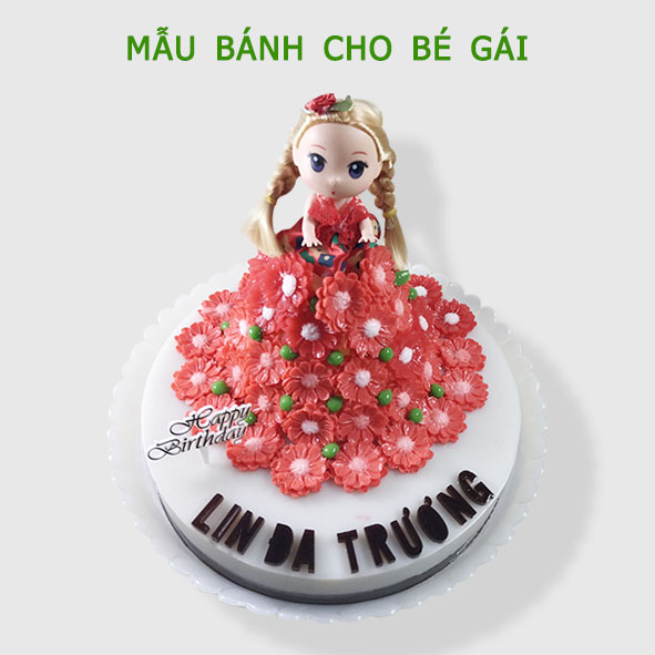 Bánh sinh nhật rau câu cho bé gái