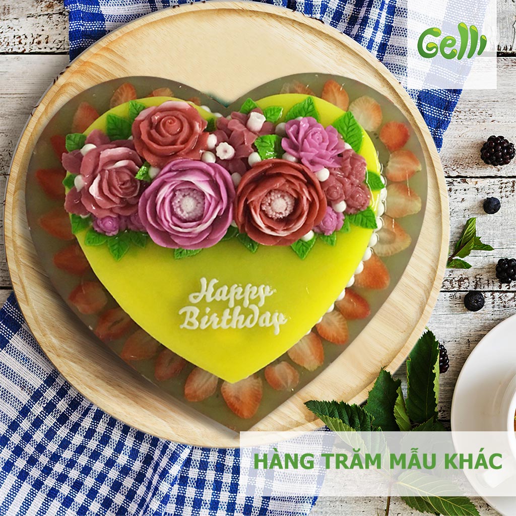 Bánh sinh nhật rau câu trái cây